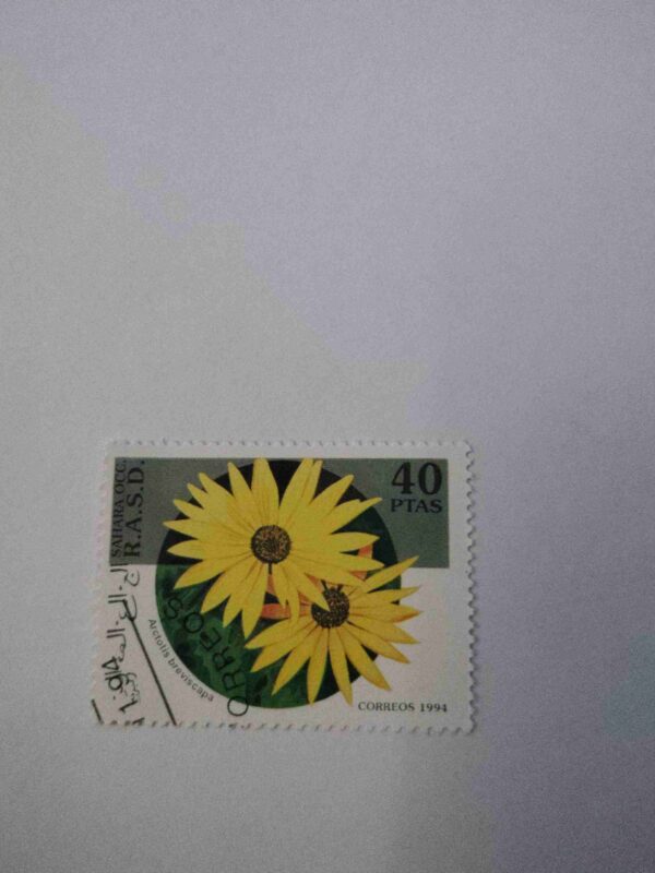SAHARA OCC. R.A.S.D. 40PTAS POSTAGE, ARCTOTIS BREVISCAPA ( CORREOS 1994 ) STAMP