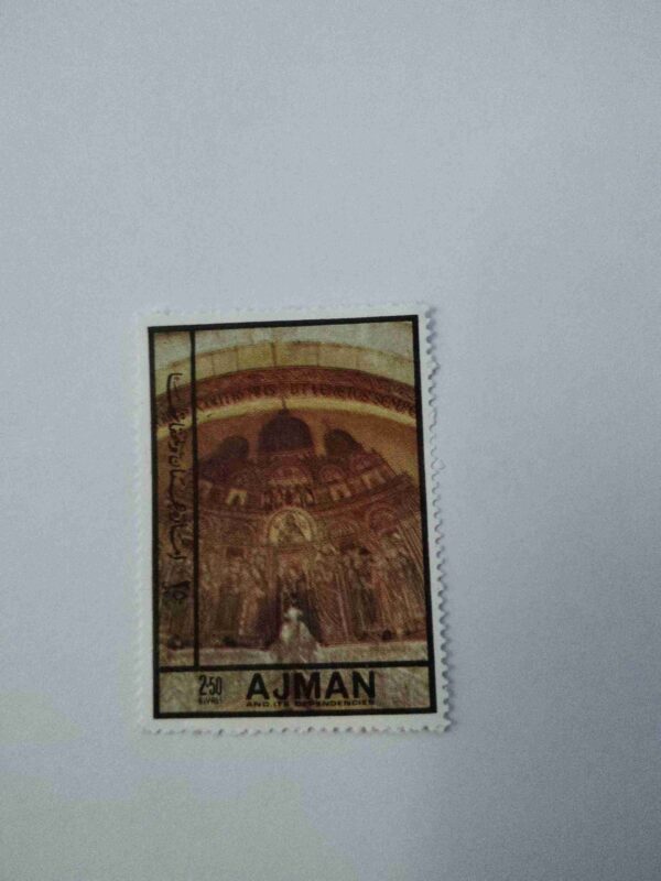 Document 4_37 AJMAN 2.50RIYALS POSTAGE , AND ITS DEPENDENCIES STAMP