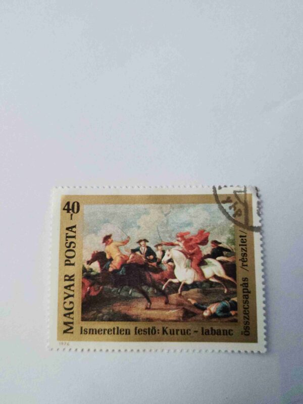 MAGYAR POSTA 40f POSTAGE , ISMERETLEN FESTO : KURUC - LABANC 1976 STAMP