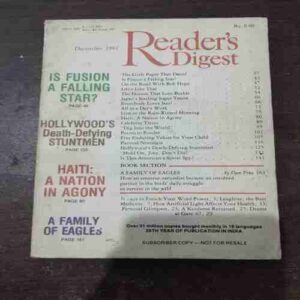 Reader's Digest ( December 1981 ) ( Page no. 11 is half cut ) Reader's Digest ( December 1981 ) ( Page no. 11 is half cut )