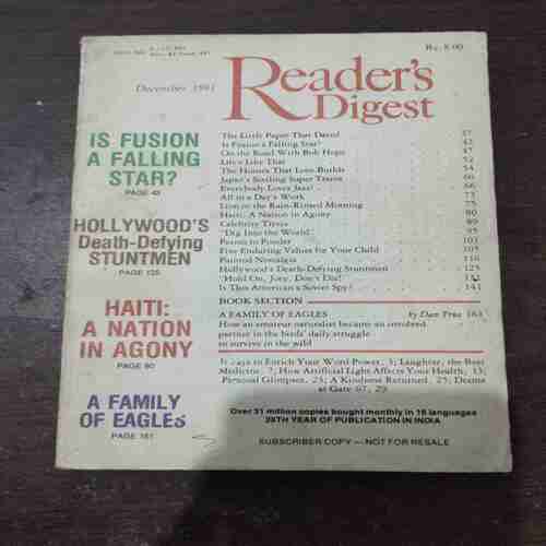 Reader's Digest ( December 1981 ) ( Page no. 11 is half cut ) Reader's Digest ( December 1981 ) ( Page no. 11 is half cut )