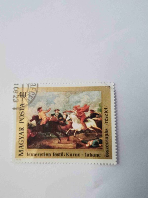 MAGYAR POSTA 40f POSTAGE , ISMERETLEN FESTO : KURUC - LABANC 1976 STAMP