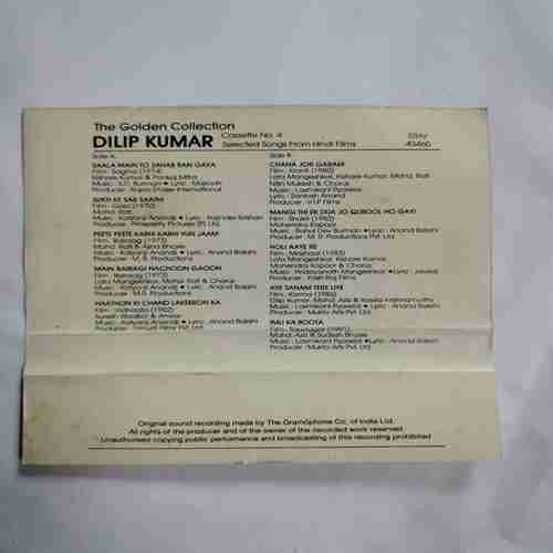 AUDIO CASSETTES ; The golden collection Vol.4(DILIP KUMAR )