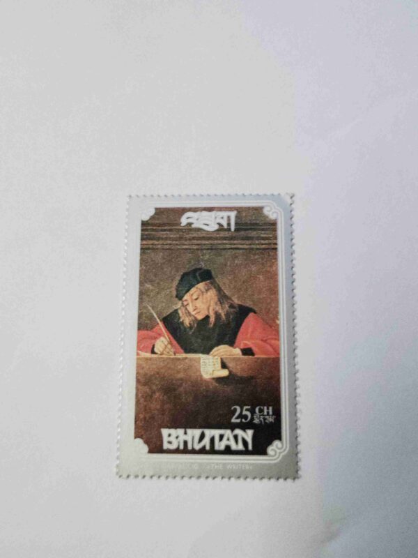 Document 5_15 BHUTAN 25CH POSTAGE , CARPACCIO , HOLBEIN & TERBOUCH WORKS ON STAMP 1993
