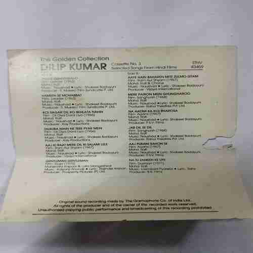 AUDIO CASSETTES ; The golden collection Vol.3(DILIP KUMAR )