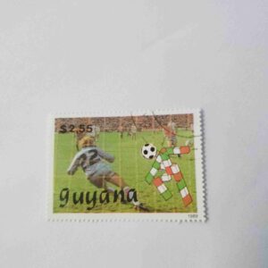 GUYANA SPORT SOCCER ,55 POSTAGE , 1989 STAMP