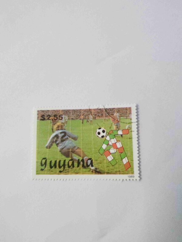 GUYANA SPORT SOCCER ,55 POSTAGE , 1989 STAMP