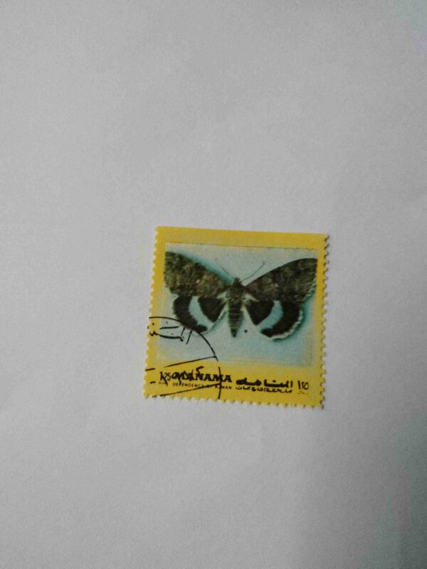Document 5_45 CLIFDEN NONPAREIL 1.25 RIYALS POSTAGE , ( CATOCALA FRAXINI ) 1972 STAMP