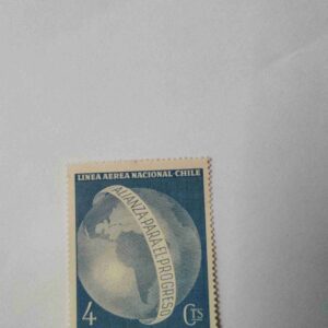 HOMENAJE A.J.F. KENNEDY 4CENTESIMOS POSTAGE , LINEA AEREA NACIONAL - CHILE ( 1964 )STAMP