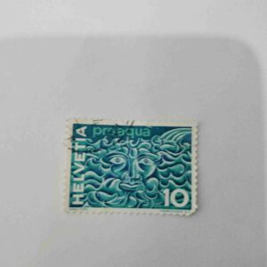 SWITZERLAND 10Cent POSTAGE , HELVETIA PRO AQUA ( HANS ERNI )