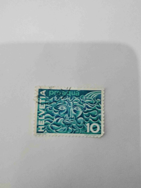 Document 6_1 SWITZERLAND 10Cent POSTAGE , HELVETIA PRO AQUA ( HANS ERNI )