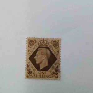 Document 6_27 ONE SHILLING REVENUE POSTAGE , GREAT BRITAIN 1937 STAMP