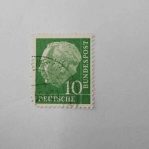Document 6_29 DEUTSCHE BUNDESPOST 10Pfenning POSTAGE , THEODOR HEUSS 1954 STAMP