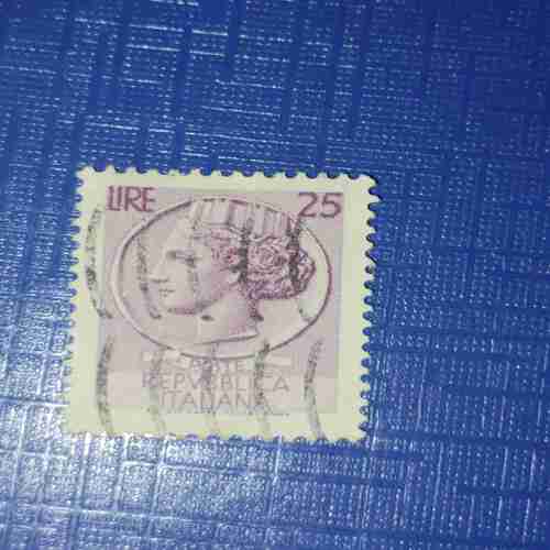 ITALIAN 25 LIRE STAMP ITALIAN 25 LIRE STAMP