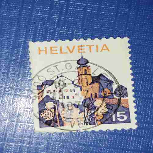 HELVETIA 15cent STAMP HELVETIA 15cent STAMP