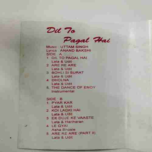 AUDIO CASSETTES ; DIL TO PAGAL HAI