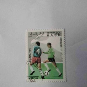 Document_13 SAHARA OCC. R.A.S.D. 20PTAS POSTAGE , 1994 SOCCER - THEMED STAMP ( FOOTBALL WESTERN SAHARA )