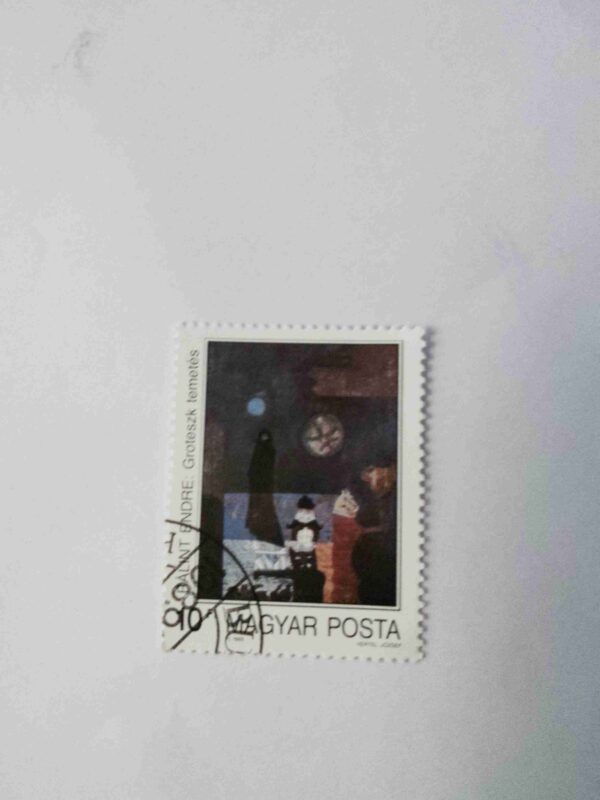 Document_27 MAGYAR POSTA 10Ft POSTAGE , GROTESQUE FUNERAL 1989