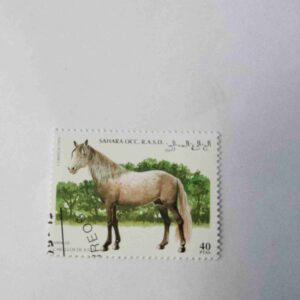 1993 SAHARA OCC 40PTAS POSTAGE , ANDALUSIAN HORSE USED STAMP
