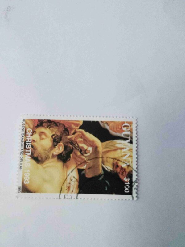 Document_33 SAMSON AND DELILAH 0 POSTAGE , GUYANA CIRCA 1993 CHRISTMAS