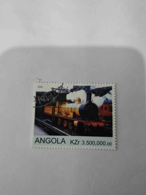 ANGOLA KZr 3.500,000 POSTAGE , 2000 RAILWAY TRANSPORT STAMP BOGUS