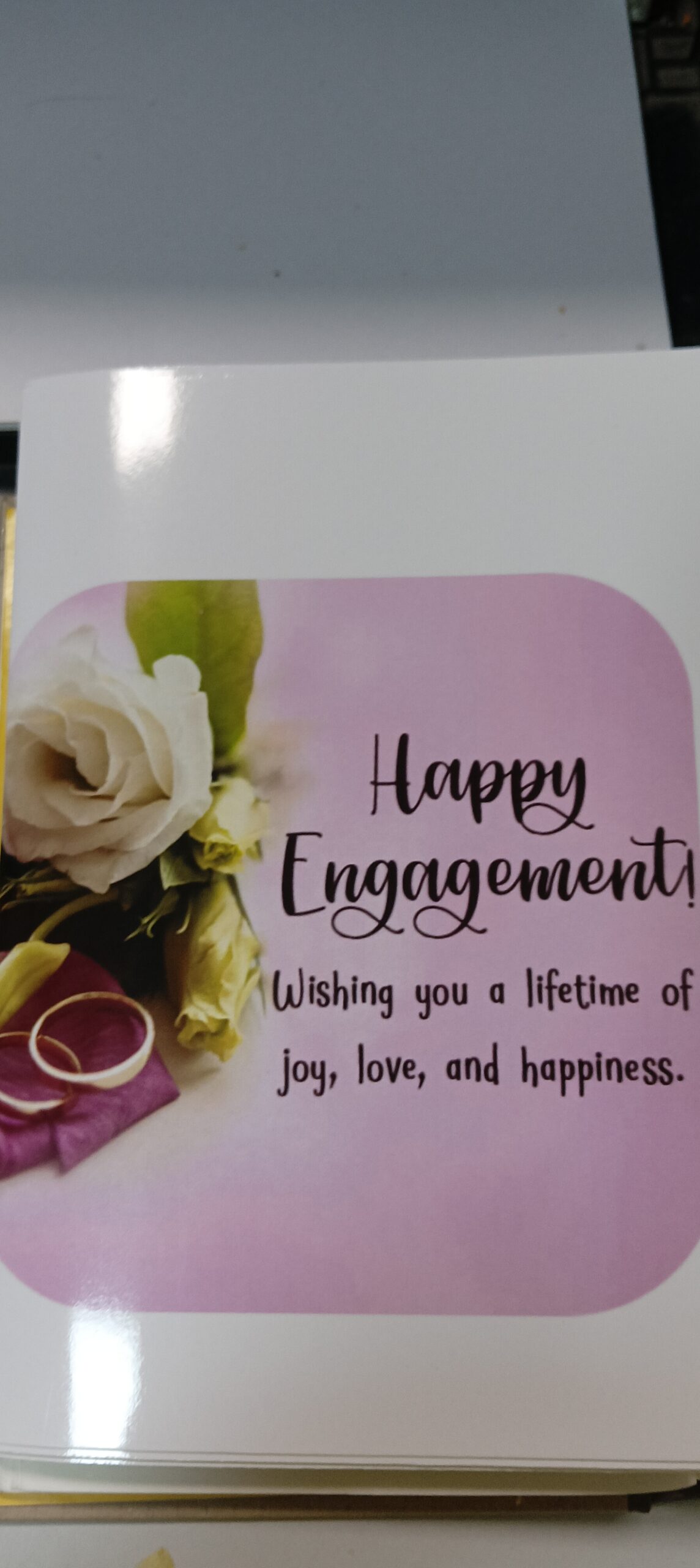 Happy engagement wishes card