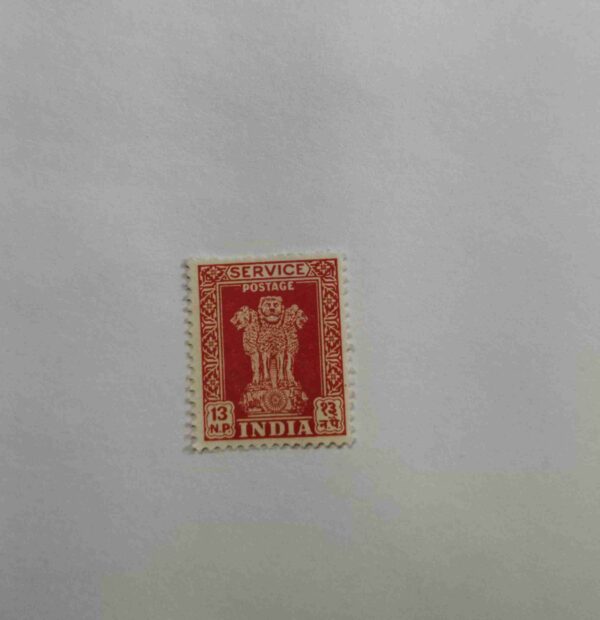 INDIA SERVICE POSTAGE STAMP 13 N.P. INDIA SERVICE POSTAGE STAMP 13 N.P.