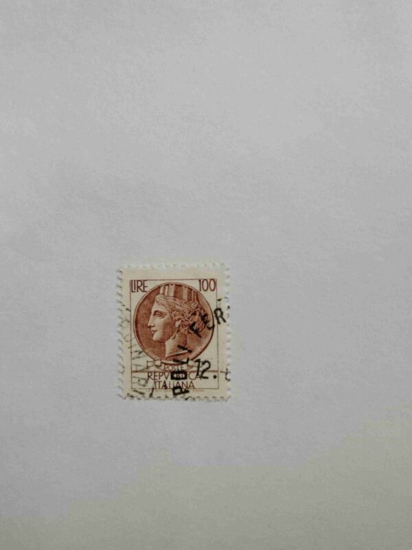 REPUBLIK ITALLANA 100 POSTAGE STAMP REPUBLIK ITALLANA 100 POSTAGE STAMP