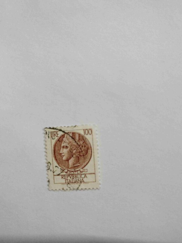 REPVBBLICA ITALIANA 100 POSTAGE STAMP REPVBBLICA ITALIANA 100 POSTAGE STAMP