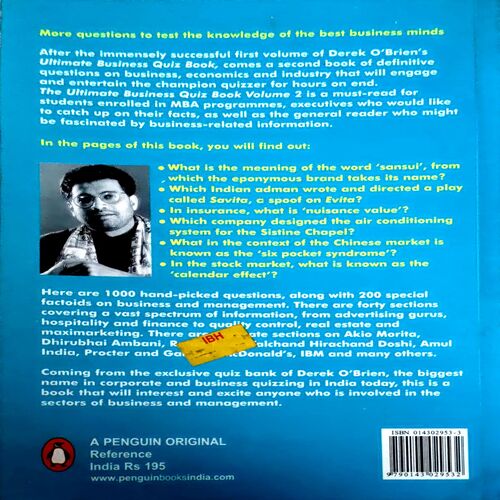 The Ultimate Business Quiz Book (By Derek O Brien) (total pages 176)
