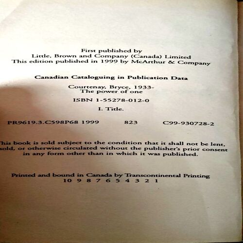 Document 38_95 The Power Of One (By Bryce Courtenay) (Total pages 534)