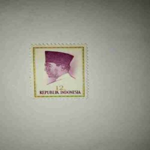 REPUBLIK INDONESIA 12 POSTAGE , SUKARNO PRESIDENT STAMP REPUBLIK INDONESIA 12 POSTAGE , SUKARNO PRESIDENT STAMP