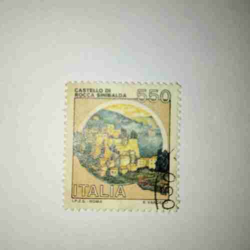 ITALIA 550 Cent POSTAGE , CASTELLO DI ROCCA SINIBALDA STAMP ITALIA 550 Cent POSTAGE , CASTELLO DI ROCCA SINIBALDA STAMP