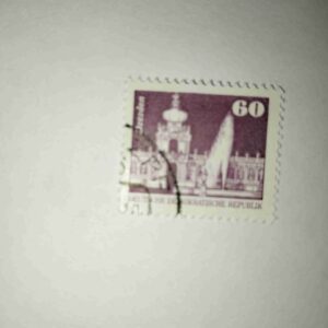 DEUTSCHE DEMOKATISCHE REPUBLIK 60 POSTAGE STAMP DEUTSCHE DEMOKATISCHE REPUBLIK 60 POSTAGE STAMP