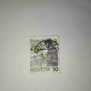 HELVETIA 50P POSTAGE STAMP 1987 HELVETIA 50P POSTAGE STAMP 1987