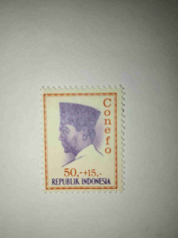REPUBLIK INDONESIA 50,-+15,- POSTAGE , CONEFO STAMP REPUBLIK INDONESIA 50,-+15,- POSTAGE , CONEFO STAMP