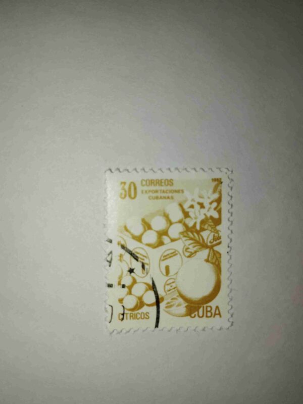 CUBA CITRICOS 30 CORREOS POSTAGE , EXPORTACIONES CUBANAS 1982 STAMP