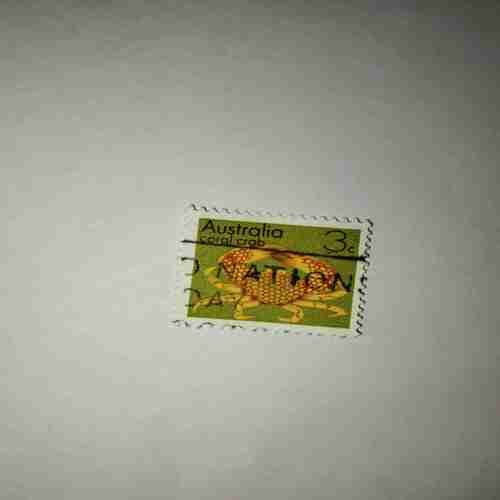 AUSTRALIA CORCAL CRAB 3C POSTAGE STAMP AUSTRALIA CORCAL CRAB 3C POSTAGE STAMP