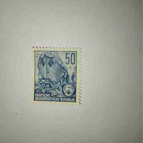 DEUTSCHE DEMOKATISCHE REPUBLIK 50 POSTAGE STAMP DEUTSCHE DEMOKATISCHE REPUBLIK 50 POSTAGE STAMP