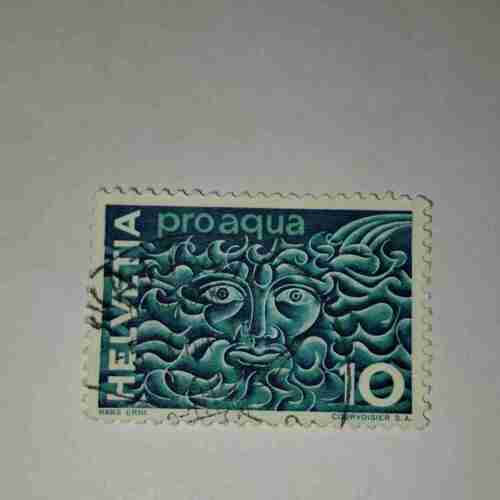 HELVETIA 10P POSTAGE STAMP HELVETIA 10P POSTAGE STAMP