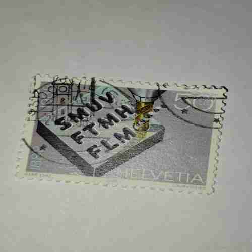 HELVETIA 50P POSTAGE STAMP 1988