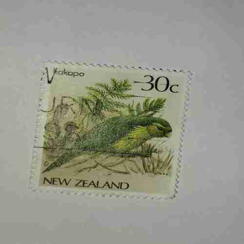 NEW ZEALAND 30Cent POSTAGE STAMP , KAKAPO NEW ZEALAND 30Cent POSTAGE STAMP , KAKAPO
