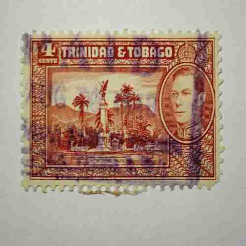 TAINIDAD & TOBAGO 4c POSTAGE STAMP TAINIDAD & TOBAGO 4c POSTAGE STAMP