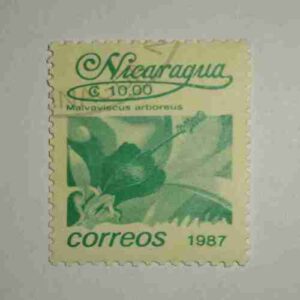 NICARAGUA 10.00$ POSTAGE STAMP , CORREOS 1987 NICARAGUA 10.00$ POSTAGE STAMP , CORREOS 1987
