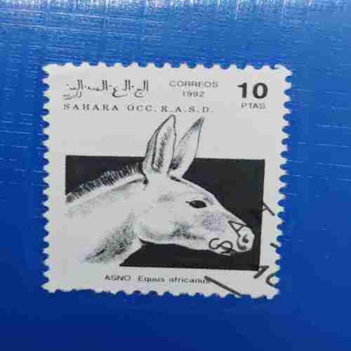 10 PTAS SAHARA OCC STAMP 10 PTAS SAHARA OCC STAMP