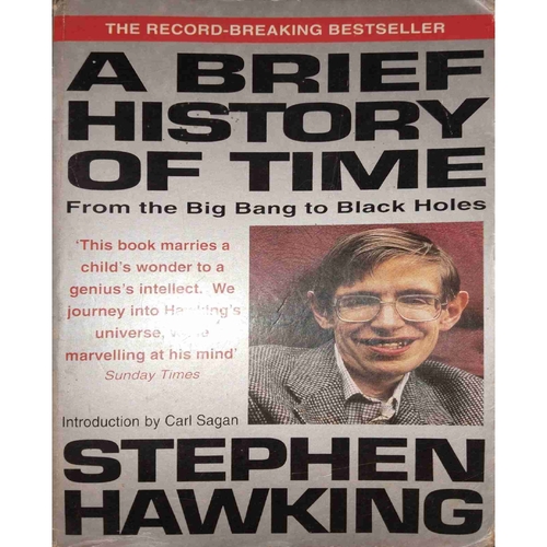 A Brief History OF time( By=Stephen Hawking ) (Total page no=210 )small cut of front corner side