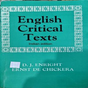 English Critical Texts (By D J Enright Ernst De Chikera) (Total pages 398)