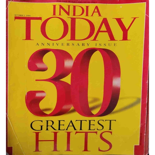 India Today ( October 2 2006 )half cut on page no 85 or cover damage India Today ( October 2 2006 )half cut on page no 85 or cover damage