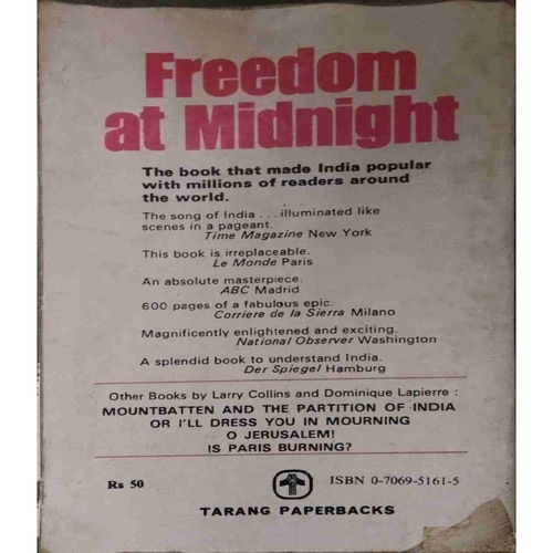 Freedom at Midnight ( by=Tarang Paperbacks ) (total page no=500 )