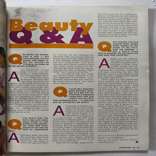 Gladrags ( May 1997 ) Gladrags ( May 1997 )